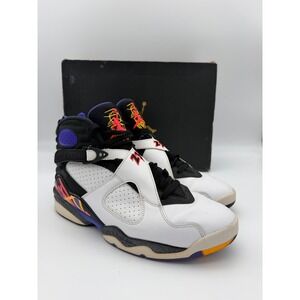 Air Jordan 8 Retro Three Peat White Black Red 305381-142 Mens Size 9.5 OG Box